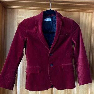 Kids H&M Burgundy Velvet Blazer